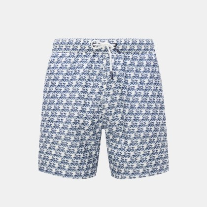 04651/ A trip in a bag - Herren - Badeshorts %27Neptun Swim%27 weiß/navy gemustert 04651/ A trip in a bag - Herren - Badeshorts %27Neptun Swim%27 weiß/navy gemustert