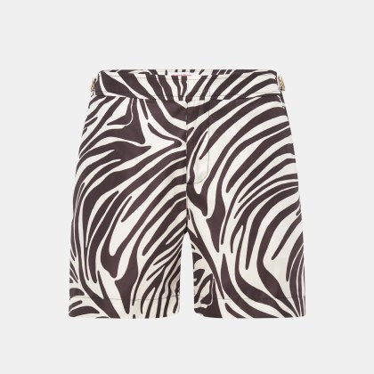 Orlebar Brown - Herren - Badeshorts %27Bulldog Golden Gun Zebra%27 dunkelbraun/creme gemustert Orlebar Brown - Herren - Badeshorts %27Bulldog Golden Gun Zebra%27 dunkelbraun/creme gemustert