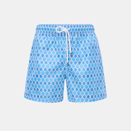 Fedeli - Herren - Badeshorts %27Madeira Airstop%27 blau/hellblau/weiß gemustert Fedeli - Herren - Badeshorts %27Madeira Airstop%27 blau/hellblau/weiß gemustert