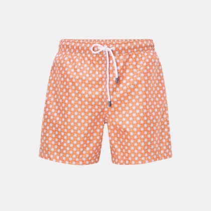 Fedeli - Herren - Badeshorts %27Madeira Airstop%27 orange/blau gemustert Fedeli - Herren - Badeshorts %27Madeira Airstop%27 orange/blau gemustert