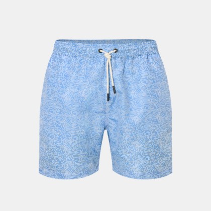 04651/ A trip in a bag - Herren - Badeshorts %27Seamap%27 blau/weiß gemustert 04651/ A trip in a bag - Herren - Badeshorts %27Seamap%27 blau/weiß gemustert