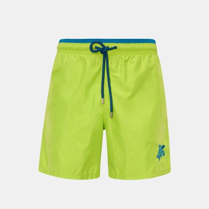 Vilebrequin - Herren - Badeshorts %27Moka%27 neongrün/petrol Vilebrequin - Herren - Badeshorts %27Moka%27 neongrün/petrol