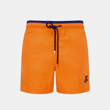 Vilebrequin - Herren - Badeshorts %27Moka%27 neonorange/navy Vilebrequin - Herren - Badeshorts %27Moka%27 neonorange/navy