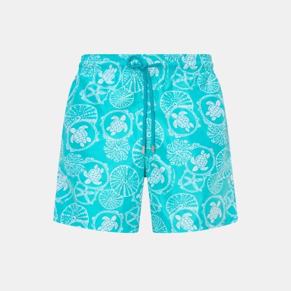 Vilebrequin - Herren - Badeshorts %27Moorea%27 türkis/weiß gemustert Vilebrequin - Herren - Badeshorts %27Moorea%27 türkis/weiß gemustert