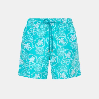 Vilebrequin - Herren - Badeshorts %27Moorea%27 türkis/weiß gemustert Vilebrequin - Herren - Badeshorts %27Moorea%27 türkis/weiß gemustert