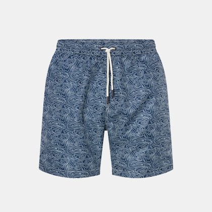04651/ A trip in a bag - Herren - Badeshorts %27Seamap%27 navy/weiß gemustert 04651/ A trip in a bag - Herren - Badeshorts %27Seamap%27 navy/weiß gemustert