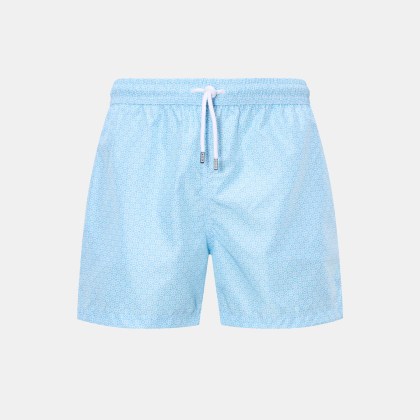 Fedeli - Herren - Badeshorts %27Madeira Airstop%27 hellblau/weiß gemustert Fedeli - Herren - Badeshorts %27Madeira Airstop%27 hellblau/weiß gemustert