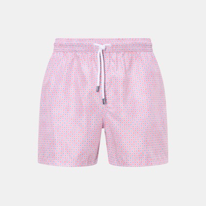 Fedeli - Herren - Badeshorts %27Madeira Airstop%27 koralle/blau gemustert Fedeli - Herren - Badeshorts %27Madeira Airstop%27 koralle/blau gemustert