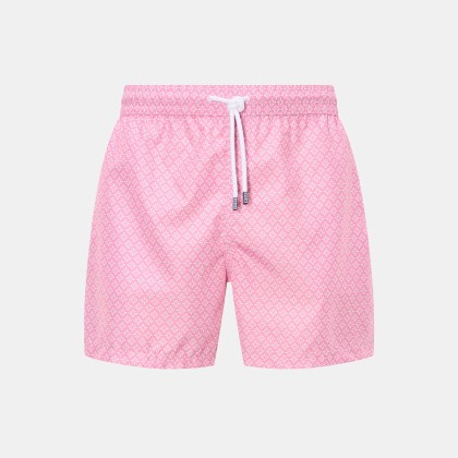 Fedeli - Herren - Badeshorts %27Madeira Airstop%27 rosé/weiß gemustert Fedeli - Herren - Badeshorts %27Madeira Airstop%27 rosé/weiß gemustert