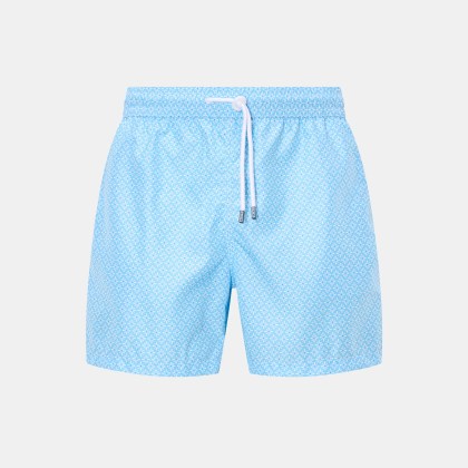 Fedeli - Herren - Badeshorts %27Madeira Airstop%27 hellblau/weiß gemustert Fedeli - Herren - Badeshorts %27Madeira Airstop%27 hellblau/weiß gemustert