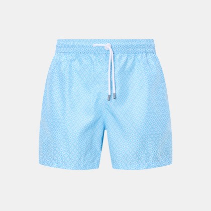 Fedeli - Herren - Badeshorts %27Madeira Airstop%27 hellblau/weiß gemustert Fedeli - Herren - Badeshorts %27Madeira Airstop%27 hellblau/weiß gemustert