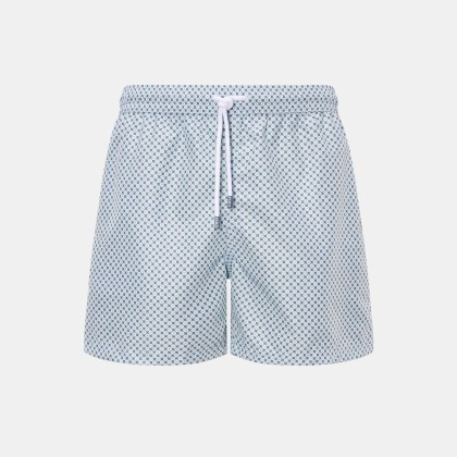 Fedeli - Herren - Badeshorts %27Madeira Airstop%27 dunkelgrün/weiß/hellblau gemustert Fedeli - Herren - Badeshorts %27Madeira Airstop%27 dunkelgrün/weiß/hellblau gemustert