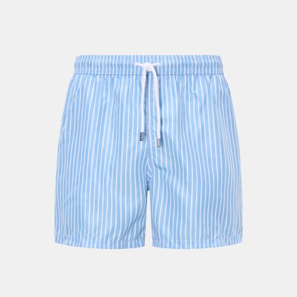 Fedeli - Herren - Badeshorts %27Madeira Airstop%27 hellblau/weiß gestreift Fedeli - Herren - Badeshorts %27Madeira Airstop%27 hellblau/weiß gestreift