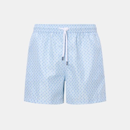 Fedeli - Herren - Badeshorts %27Madeira Airstop%27 hellblau/weiß/blau gemustert Fedeli - Herren - Badeshorts %27Madeira Airstop%27 hellblau/weiß/blau gemustert