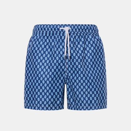 Fedeli - Herren - Badeshorts %27Madeira Airstop%27 dunkelblau/blau/weiß gemustert Fedeli - Herren - Badeshorts %27Madeira Airstop%27 dunkelblau/blau/weiß gemustert