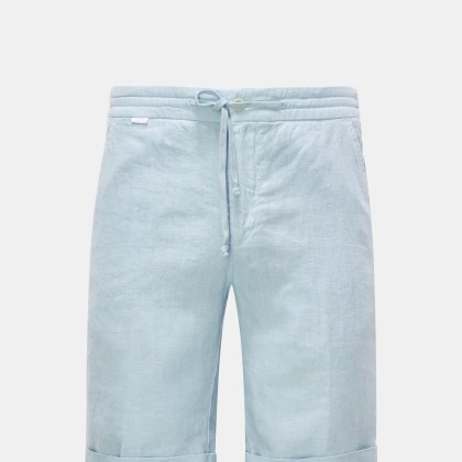 04651/ A trip in a bag - Herren - Leinen-Bermudas %27Linen Bermuda%27 hellblau 04651/ A trip in a bag - Herren - Leinen-Bermudas %27Linen Bermuda%27 hellblau