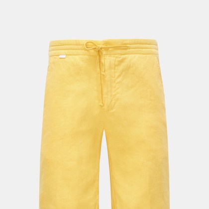 04651/ A trip in a bag - Herren - Leinen-Bermudas %27Linen Bermuda%27 gelb 04651/ A trip in a bag - Herren - Leinen-Bermudas %27Linen Bermuda%27 gelb