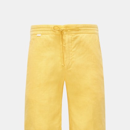 04651/ A trip in a bag - Herren - Leinen-Bermudas %27Linen Bermuda%27 gelb 04651/ A trip in a bag - Herren - Leinen-Bermudas %27Linen Bermuda%27 gelb