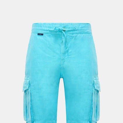 04651/ A trip in a bag - Herren - Leinen Cargo-Bermudas %27Linen Cargo%27 türkis 04651/ A trip in a bag - Herren - Leinen Cargo-Bermudas %27Linen Cargo%27 türkis