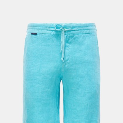 04651/ A trip in a bag - Herren - Leinen-Bermudas %27Linen Bermuda%27 türkis 04651/ A trip in a bag - Herren - Leinen-Bermudas %27Linen Bermuda%27 türkis