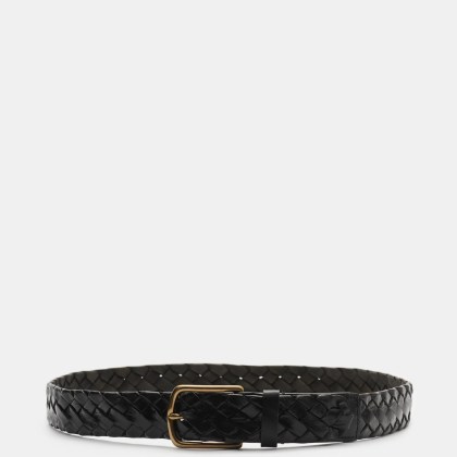 Officine Creative - Herren - Flechtgürtel schwarz Officine Creative - Herren - Flechtgürtel schwarz