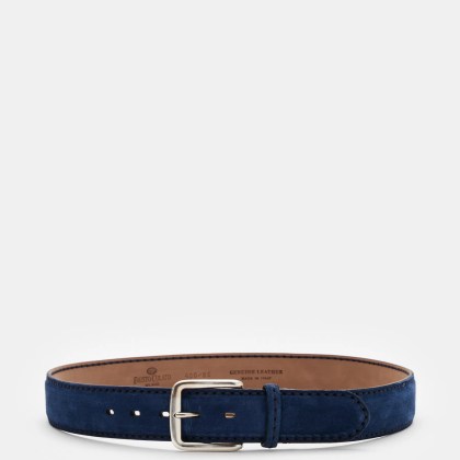 Fausto Colato - Herren - Veloursledergürtel dunkelblau Fausto Colato - Herren - Veloursledergürtel dunkelblau