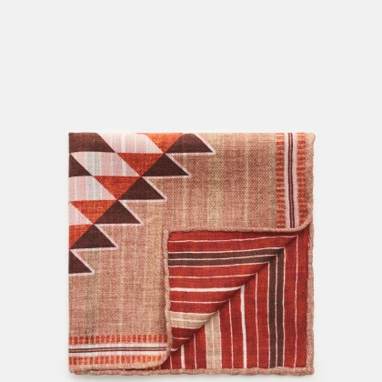 Rosi Collection - Herren - Einstecktuch rostbraun/dunkelbraun/beige gemustert Rosi Collection - Herren - Einstecktuch rostbraun/dunkelbraun/beige gemustert