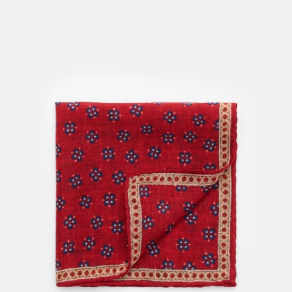 Rosi Collection - Herren - Einstecktuch %27Ted%27 rot meliert/dunkelblau/beige gemustert Rosi Collection - Herren - Einstecktuch %27Ted%27 rot meliert/dunkelblau/beige gemustert