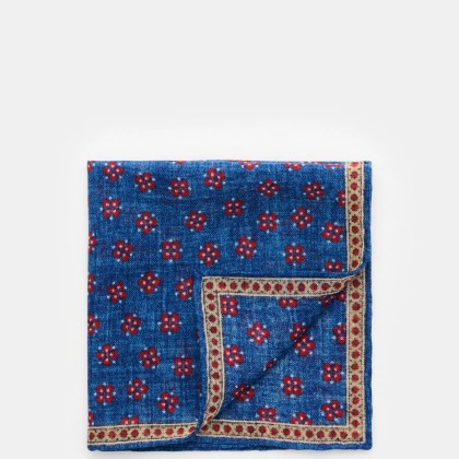 Rosi Collection - Herren - Einstecktuch %27Ted%27 blau meliert/rot/beige gemustert Rosi Collection - Herren - Einstecktuch %27Ted%27 blau meliert/rot/beige gemustert