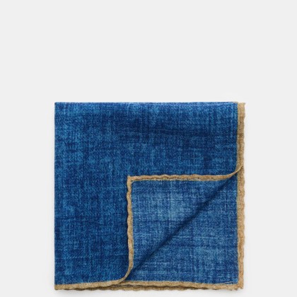 Rosi Collection - Herren - Einstecktuch dunkelblau/beige Rosi Collection - Herren - Einstecktuch dunkelblau/beige