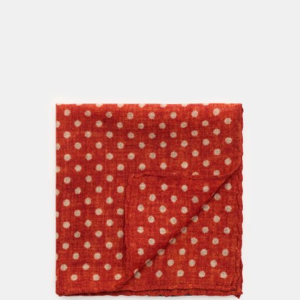 Rosi Collection - Herren - Einstecktuch rostbraun/beige gepunktet Rosi Collection - Herren - Einstecktuch rostbraun/beige gepunktet