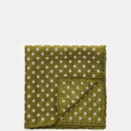 Rosi Collection - Herren - Einstecktuch oliv/hellgrau gepunktet Rosi Collection - Herren - Einstecktuch oliv/hellgrau gepunktet