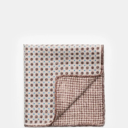 Rosi Collection - Herren - Einstecktuch %27Easy%27 grau/dunkelbraun/blau gemustert Rosi Collection - Herren - Einstecktuch %27Easy%27 grau/dunkelbraun/blau gemustert