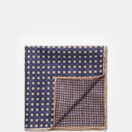 Rosi Collection - Herren - Einstecktuch %27Easy%27 dunkelblau/hellbraun/weiß gemustert Rosi Collection - Herren - Einstecktuch %27Easy%27 dunkelblau/hellbraun/weiß gemustert