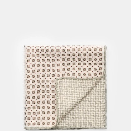 Rosi Collection - Herren - Einstecktuch %27Easy%27 creme/graugrün/bordeaux gemustert Rosi Collection - Herren - Einstecktuch %27Easy%27 creme/graugrün/bordeaux gemustert