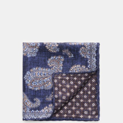 Rosi Collection - Herren - Seiden-Einstecktuch %27Easy%27 dunkelblau/dunkelbraun/hellblau gemustert Rosi Collection - Herren - Seiden-Einstecktuch %27Easy%27 dunkelblau/dunkelbraun/hellblau gemustert