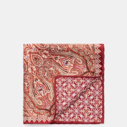 Rosi Collection - Herren - Einstecktuch %27Easy%27 rot/orange/beige gemustert Rosi Collection - Herren - Einstecktuch %27Easy%27 rot/orange/beige gemustert