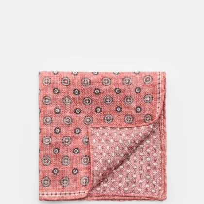 Rosi Collection - Herren - Einstecktuch %27Joy%27 hellrot/weiß/schwarz gemustert Rosi Collection - Herren - Einstecktuch %27Joy%27 hellrot/weiß/schwarz gemustert