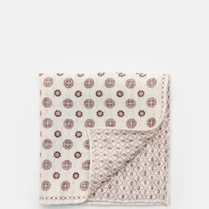 Rosi Collection - Herren - Einstecktuch %27Joy%27 offwhite/dunkelbraun gemustert Rosi Collection - Herren - Einstecktuch %27Joy%27 offwhite/dunkelbraun gemustert