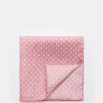 Rosi Collection - Herren - Seiden-Einstecktuch %27Silk%27 altrosa/weiß gepunktet Rosi Collection - Herren - Seiden-Einstecktuch %27Silk%27 altrosa/weiß gepunktet