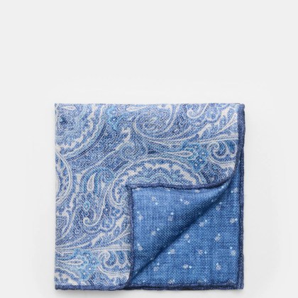 Rosi Collection - Herren - Einstecktuch %27Joy%27 dunkelblau/weiß/hellblau gemustert Rosi Collection - Herren - Einstecktuch %27Joy%27 dunkelblau/weiß/hellblau gemustert