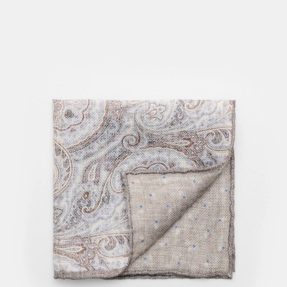 Rosi Collection - Herren - Einstecktuch %27Joy%27 rauchblau/weiß/braun gemustert Rosi Collection - Herren - Einstecktuch %27Joy%27 rauchblau/weiß/braun gemustert