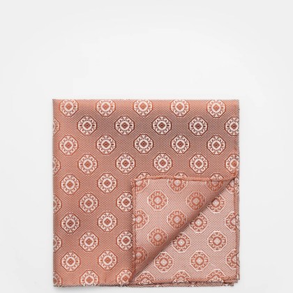 Brunello Cucinelli - Herren - Seiden-Einstecktuch rostbraun/hellgrau gemustert Brunello Cucinelli - Herren - Seiden-Einstecktuch rostbraun/hellgrau gemustert