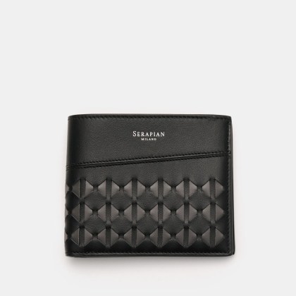 Serapian - Herren - Portemonnaie %27Mosaico%27 schwarz/dunkelgrau Serapian - Herren - Portemonnaie %27Mosaico%27 schwarz/dunkelgrau
