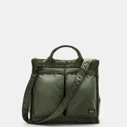 Porter-Yoshida & Co. - Herren - Tote Bag %27Tanker Squar%27 dunkelgrün Porter-Yoshida & Co. - Herren - Tote Bag %27Tanker Squar%27 dunkelgrün