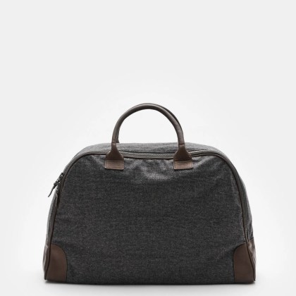 04651/ A trip in a bag - Herren - Weekender %27356-Bag Tweed%27 dunkelgrau/dunkelbraun kariert 04651/ A trip in a bag - Herren - Weekender %27356-Bag Tweed%27 dunkelgrau/dunkelbraun kariert