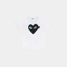 Blue Eyes T-Shirt – White/ Black Heart – white / XXL Blue Eyes T-Shirt – White/ Black Heart – white / XXL