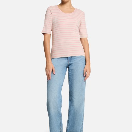 Basic Shirt mit Rippenstruktur – Bild 2