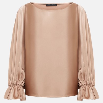 Satin-Bluse mit U-Boot-Ausschnitt – Bild 3