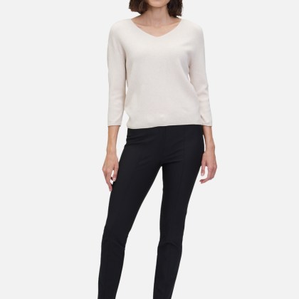 Feinstrickpullover mit V-Ausschnitt – Bild 2